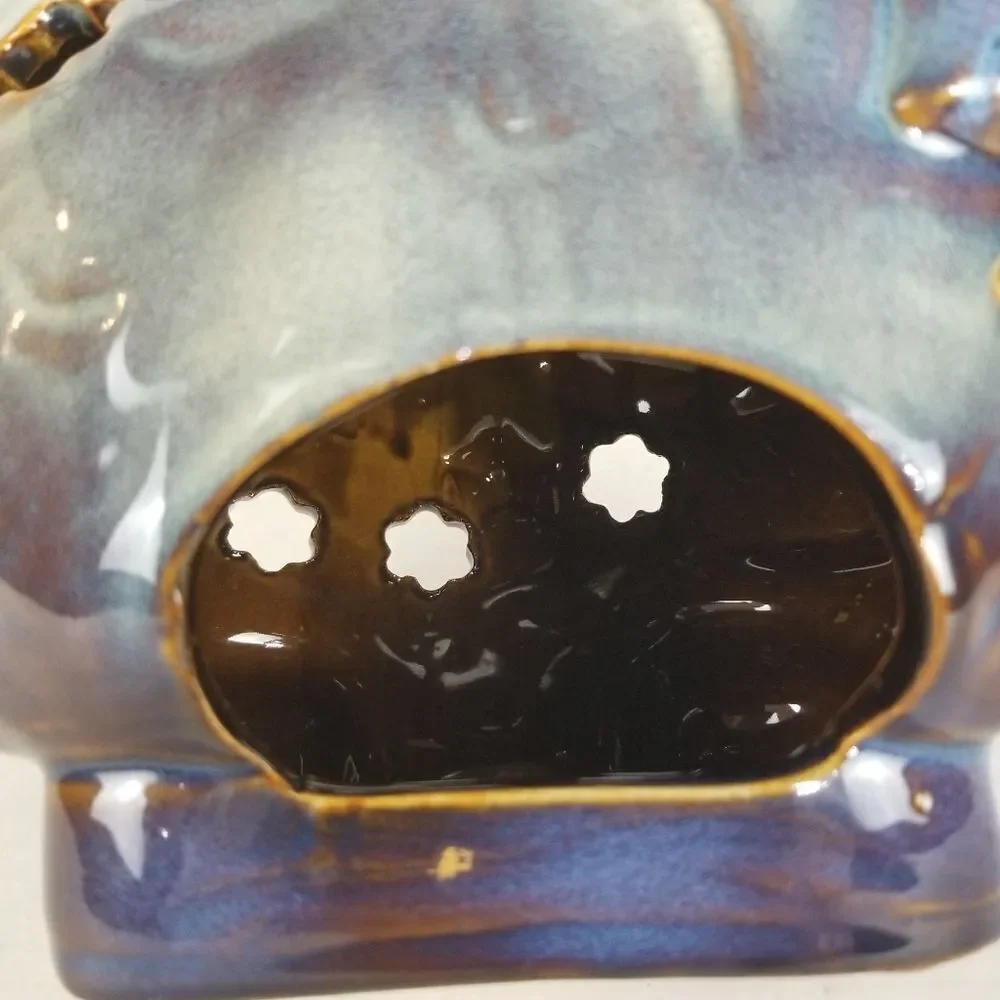 A‎ Snowman and His Tree Ceramic Lamp